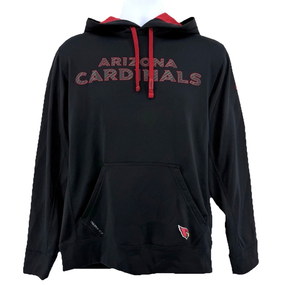 Arizona Cardinals Nike NFL On Field  Men's S‎ Therma-FIT Hoodie Black Red Logo